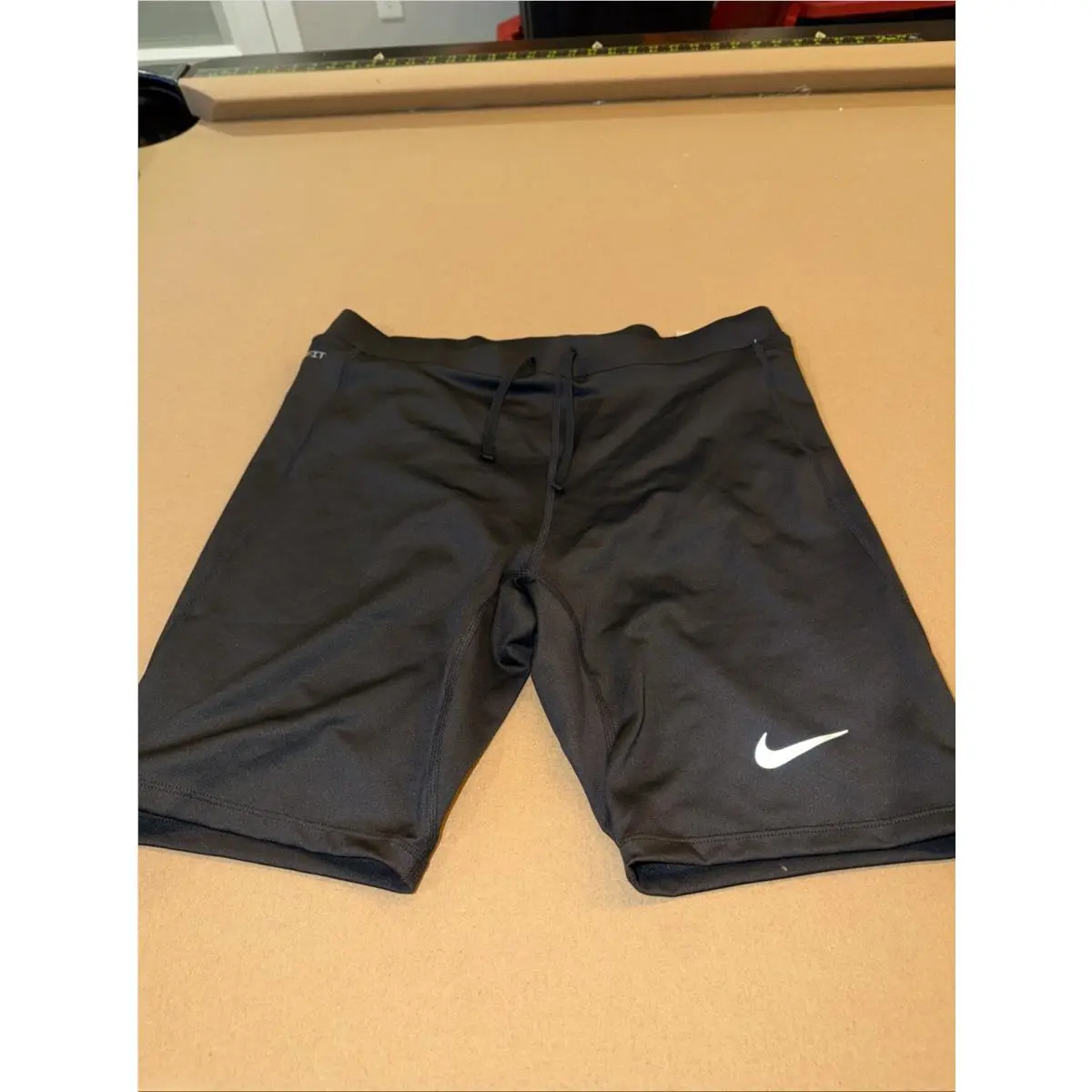 Fast Men`s Dri-fit Brief-lined Running 1/2-Length Tights Black XL by Nike