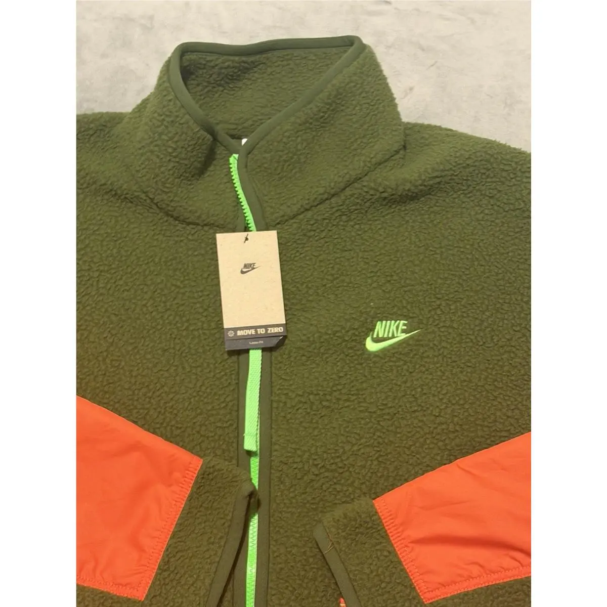 Nike clothing - Nike Sportswear Sport Essentials+ Jacket - DD5021-326 - Green / Orange 0