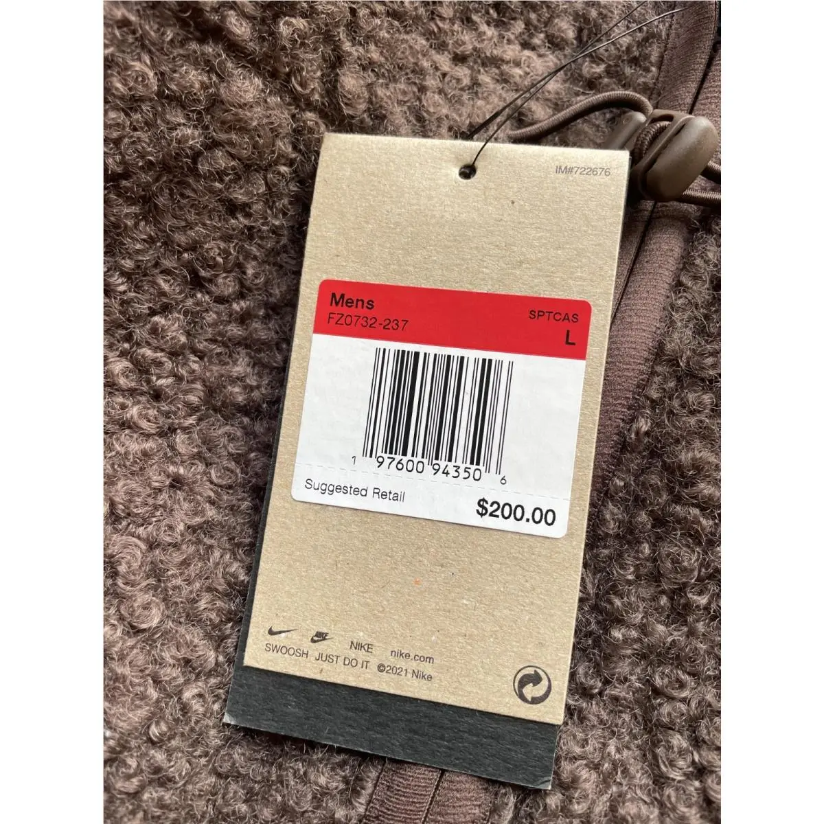 Nike clothing - Nike Tech High Pile - Tech High Pile - FZ0732237 FZ0732 FZ0732-237 - Brown (UPC: 197600951600) 2