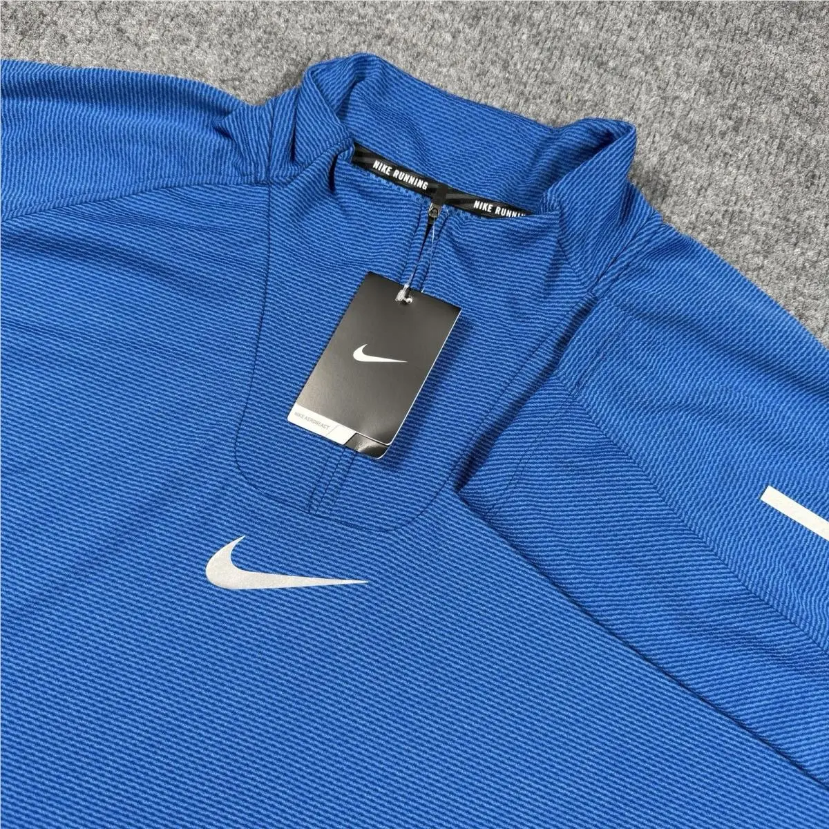 Aeroreact Running Pullover Mens 3XL Blue 1/4 Zip Performance Stretch by Nike