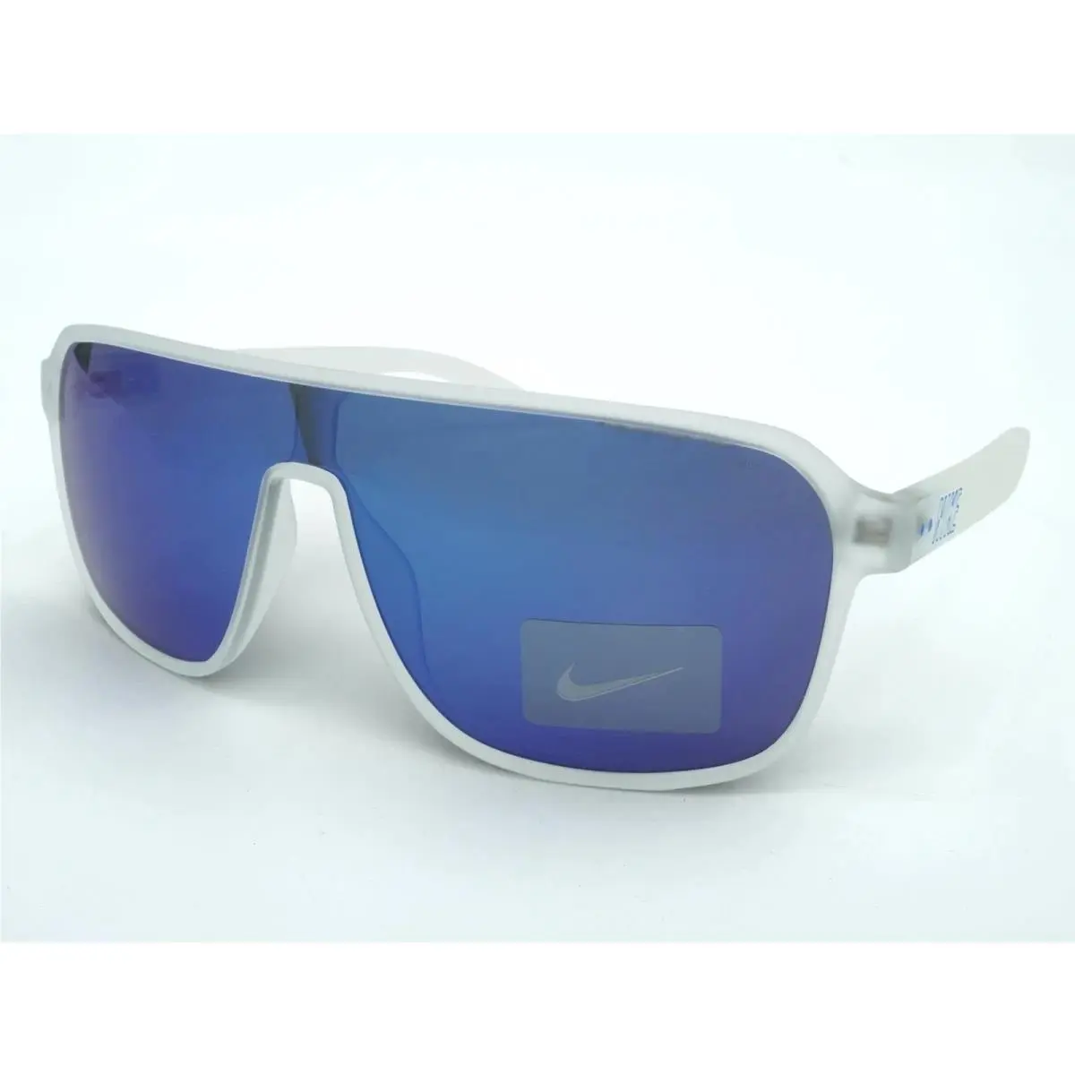 Nike IB3680X-905 Matte Clear Vintage Flyer Sunglasses with Blue Mirror Lens