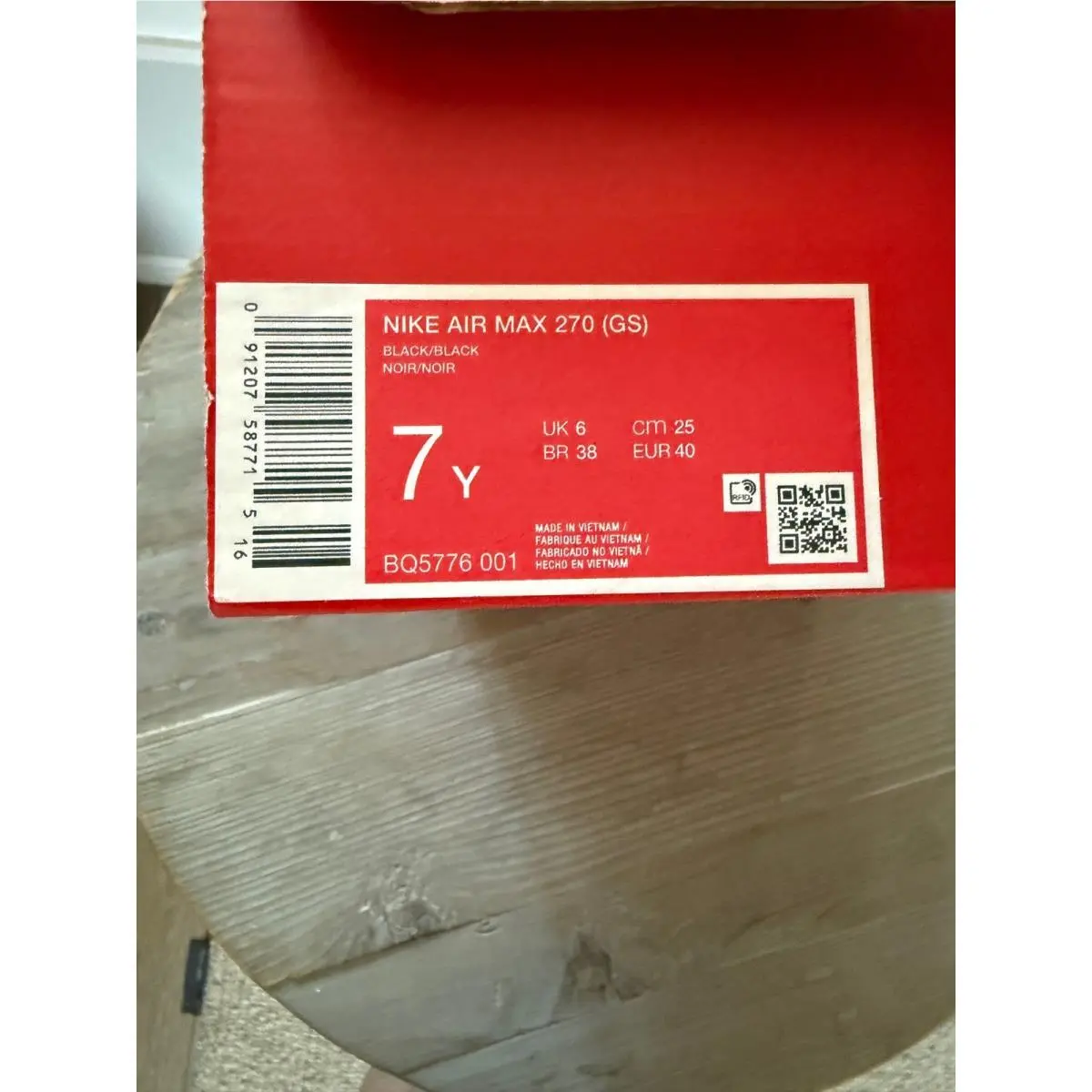 Nike shoes - Nike Air Max 270 Big Kids BQ5776-001 - Black 8