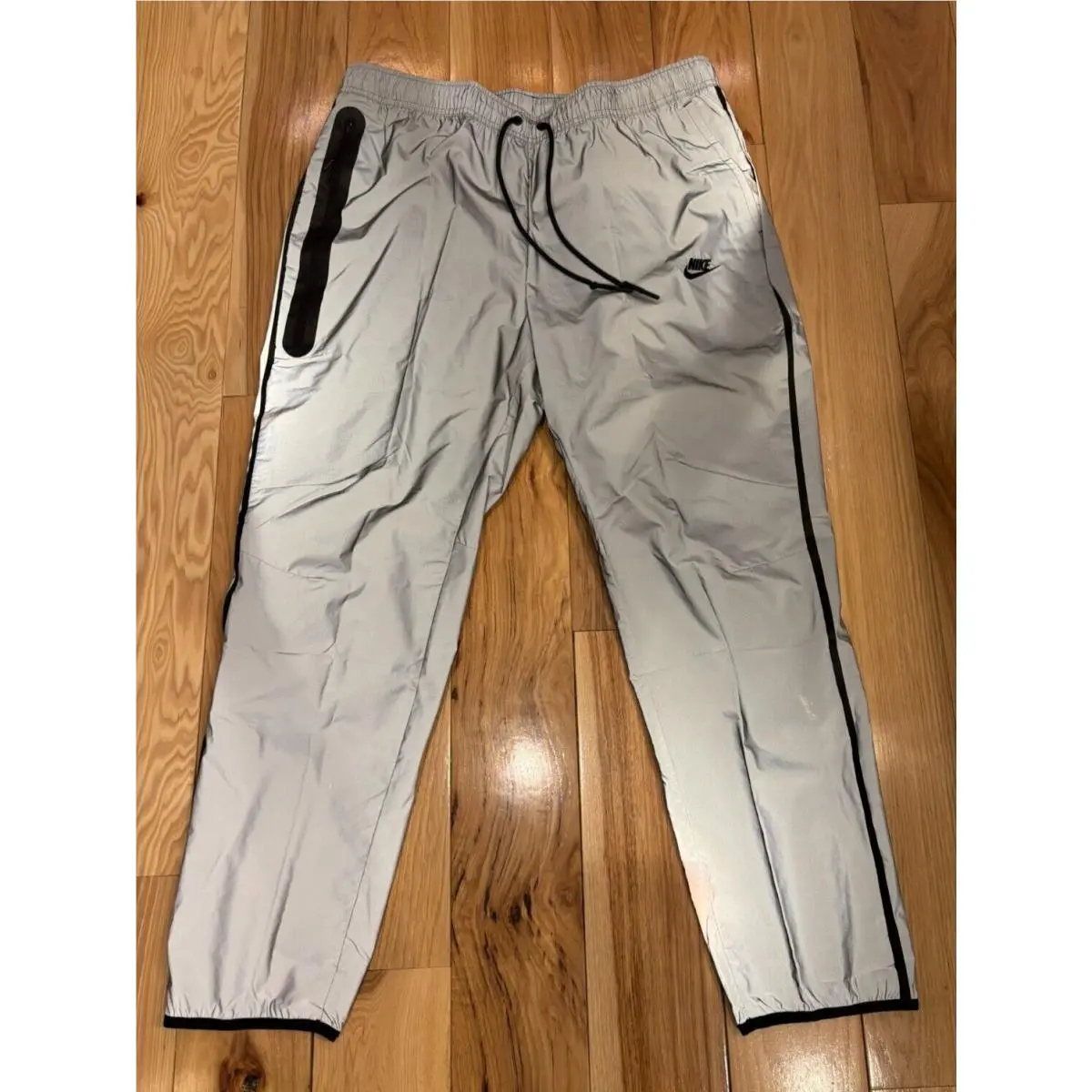 Nike Tech Woven Flash Pants Reflect Silver Black FZ7587 035 Men`s Xxl