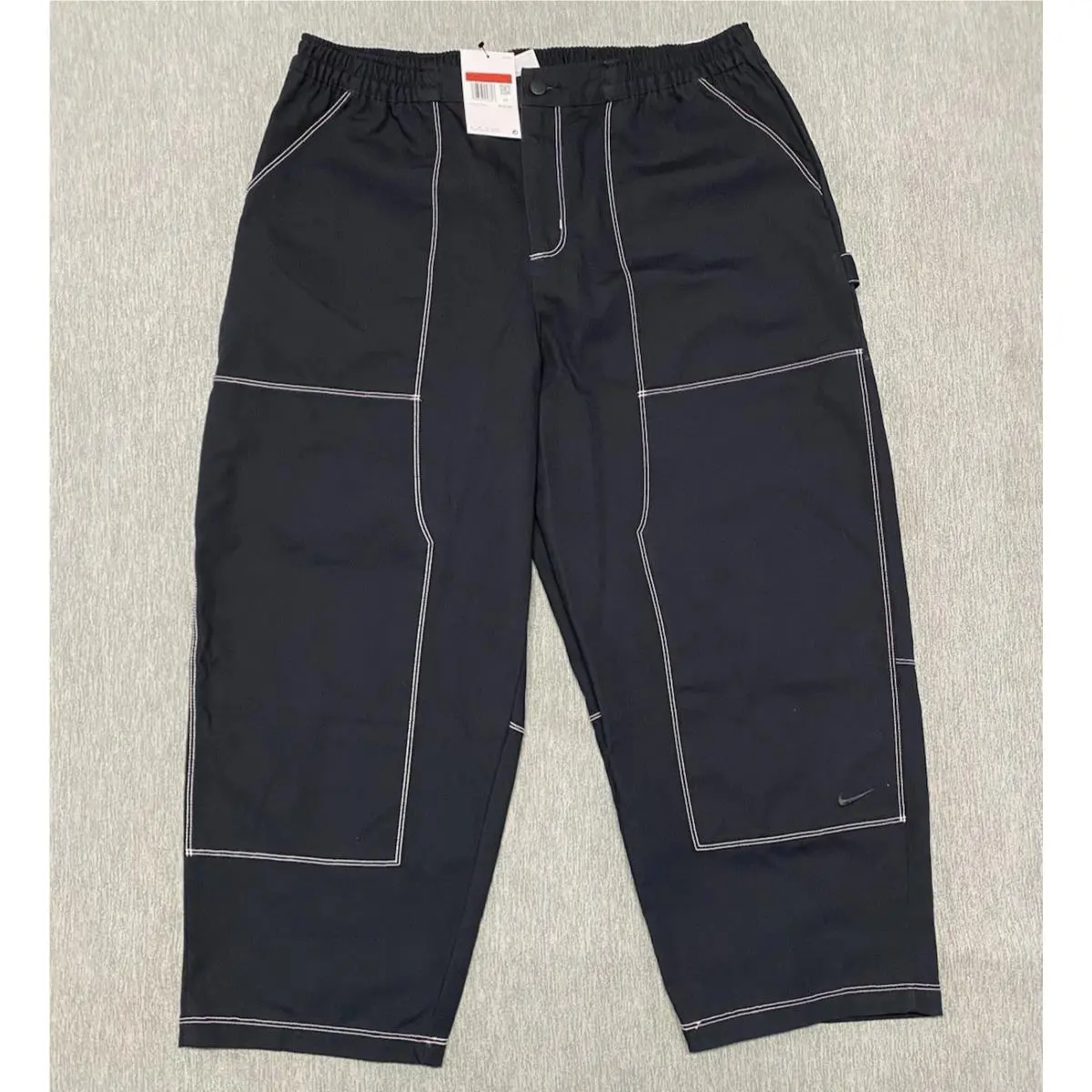 Nike Pants Womens Large Black Loose Ankle Carpenter Pants Double Knee Low Rise