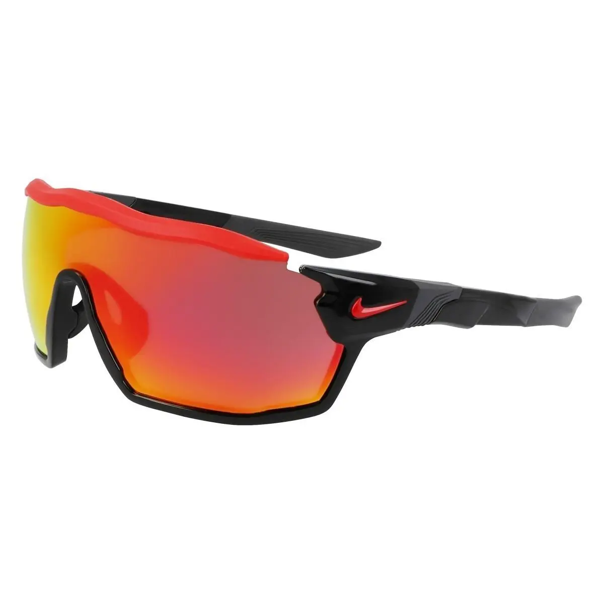 Nike IU8057X 010 Black Show X Rush M N Shield Sunglasses W/red Mirror Lens