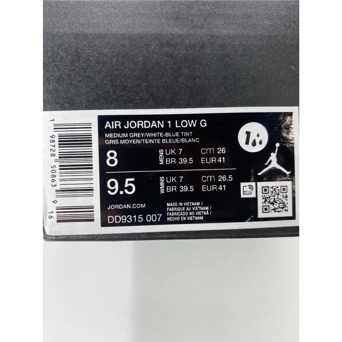 Nike shoes - Nike Air Jordan 1 - Air - DD9315 007 - Medium Grey/White-Blue Tint (UPC: 198728508639) 8