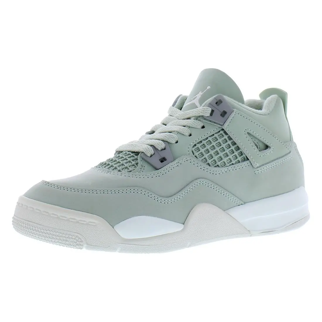 Nike Jordan 4 Retro PS Boys Shoes Size 2 Color: Seafoam/sail/metallic Silver