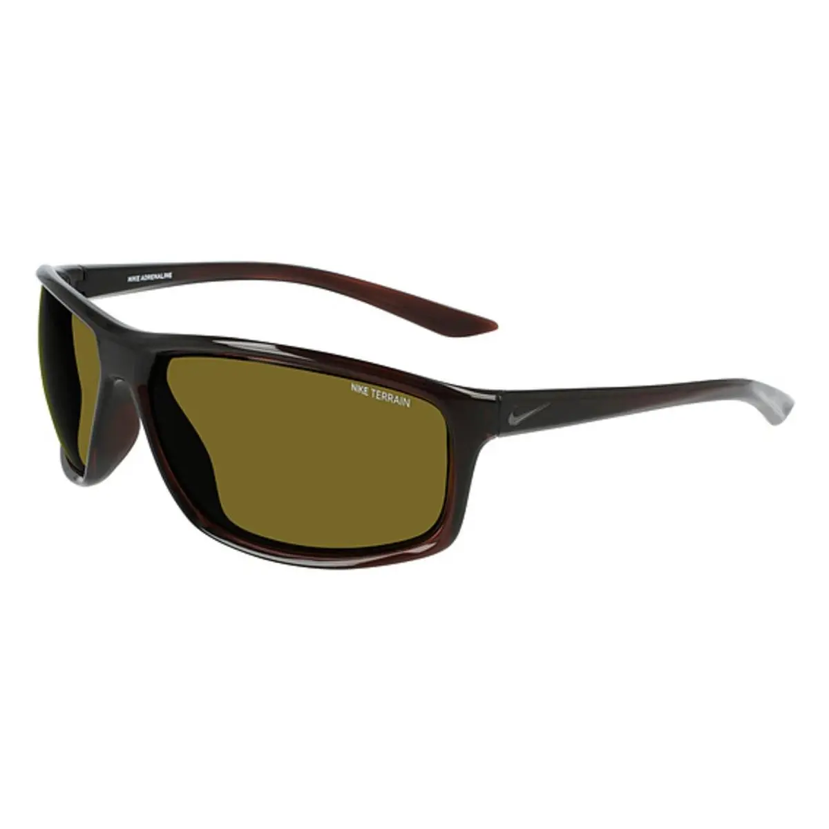 Nike Men`s Adrenaline 66 mm Basalt Brown Sunglasses CW4680-264-66