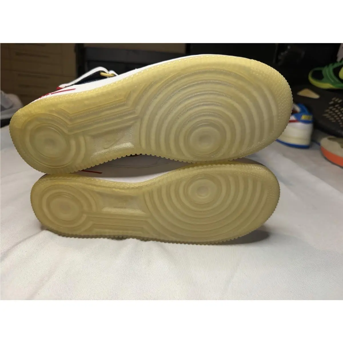 Nike shoes - Nike Air Force 1 Mid (GS) - 314195-108 - White, Navy, Gold, Red 12