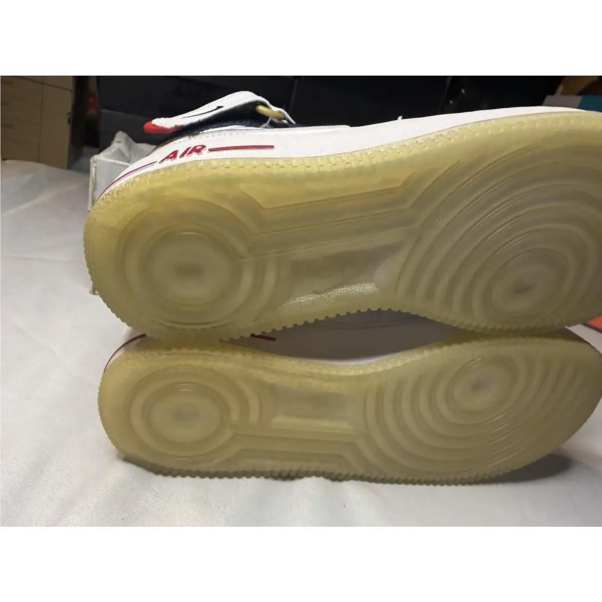 Nike shoes - Nike Air Force 1 Mid (GS) - 314195-108 - White, Navy, Gold, Red 13