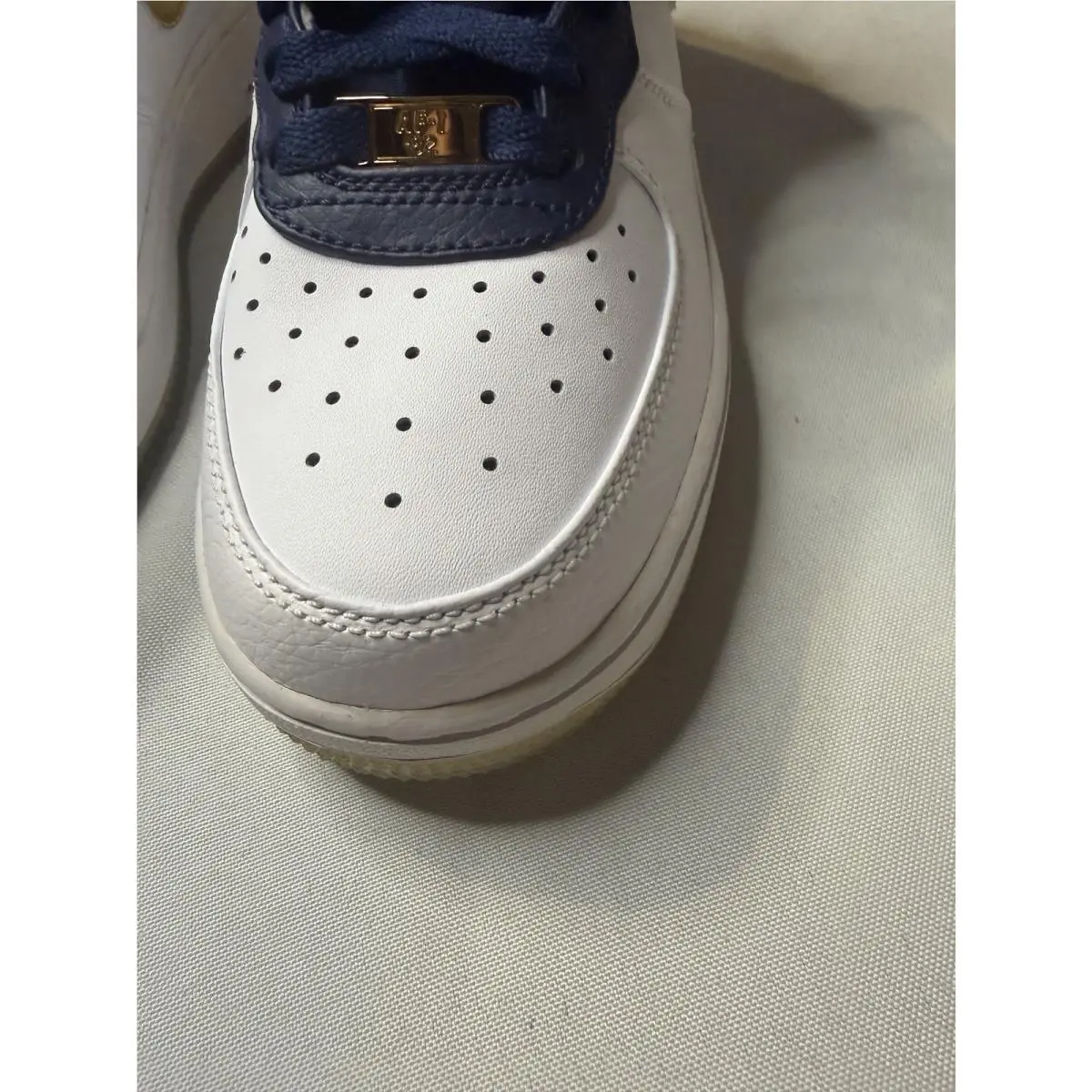 Nike shoes - Nike Air Force 1 Mid (GS) - 314195-108 - White, Navy, Gold, Red 4