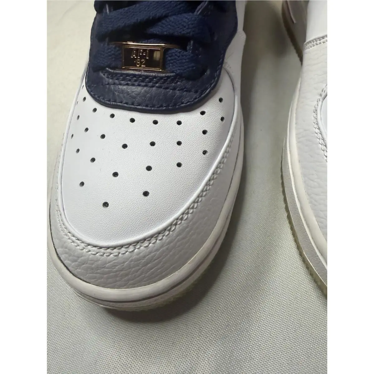 Nike shoes - Nike Air Force 1 Mid (GS) - 314195-108 - White, Navy, Gold, Red 5