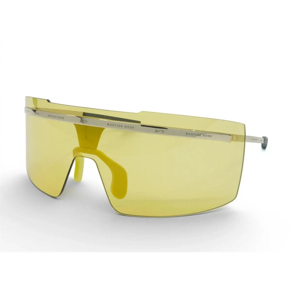 Nike FB4480-750 Gold Echo Shield MR Sunglass with Yellow Silver Flash Lens
