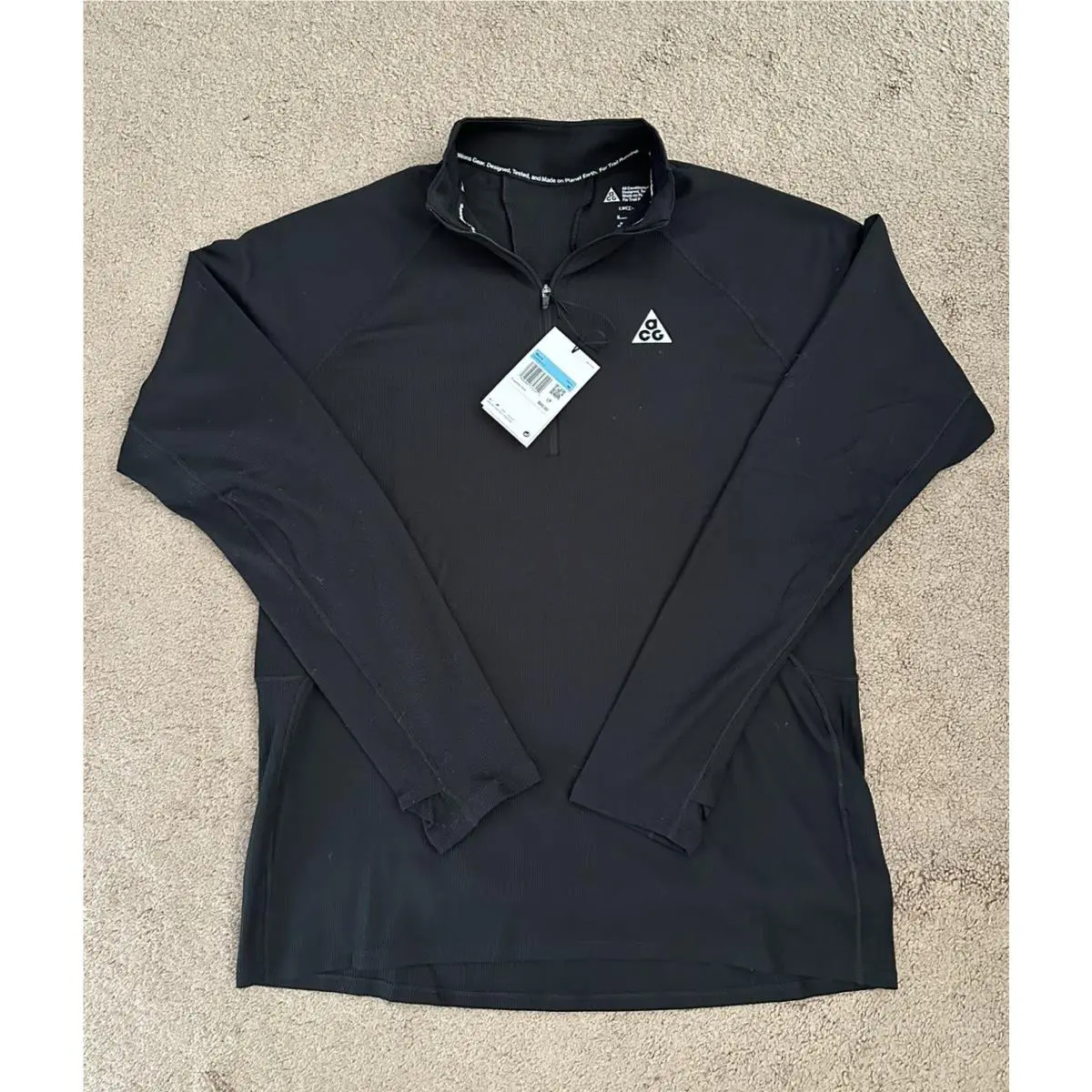 Nike Acg Dri-fit Mid-layer 1/4-Zip Shirt Men`s Size M IO9669-010
