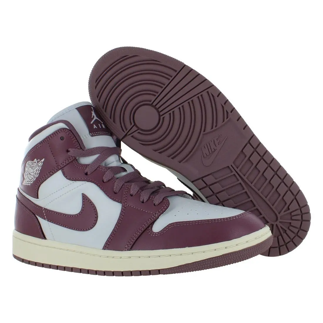 Nike Air Jordan 1 Mid Womens Shoes Size 12 Color: Pure Platinum/sky J
