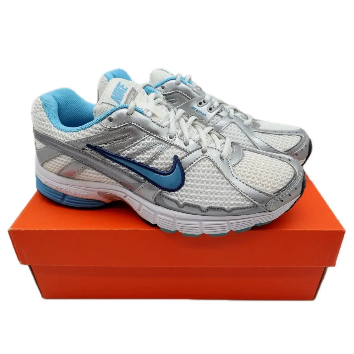 Nike Air Alaris+ 3 Msl Women 7 Running Shoes 2010 White Silver Blue 386775-141