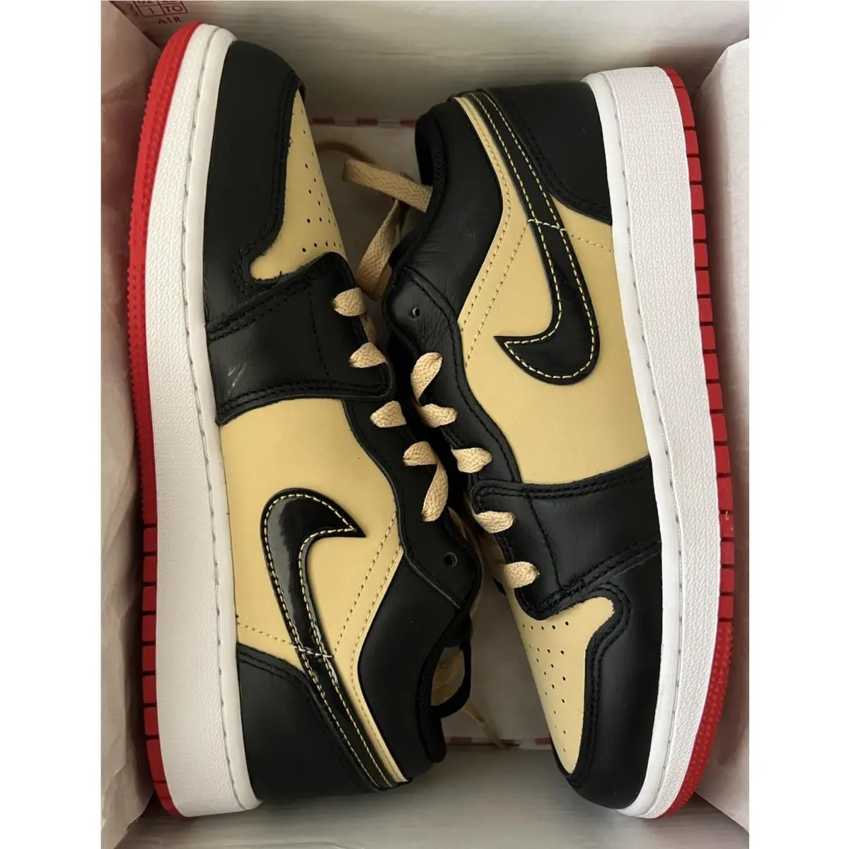 Nike shoes - Air Jordan 1 Low - Air Low - HQ2016 200 - Sesame/Black/Fire Red/White 12