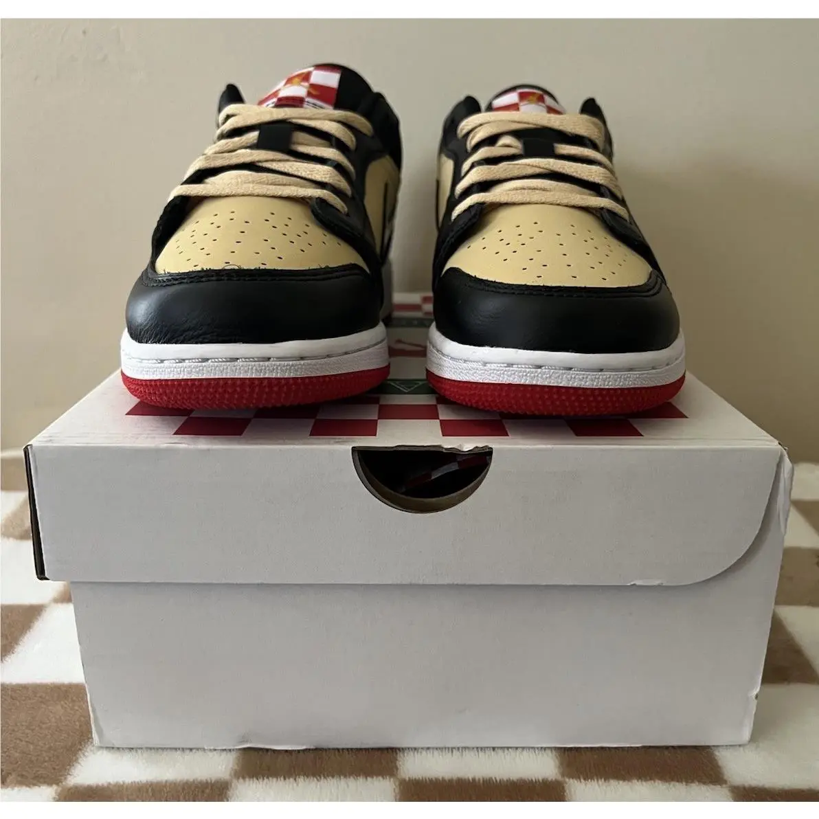 Nike shoes - Air Jordan 1 Low - Air Low - HQ2016 200 - Sesame/Black/Fire Red/White 6