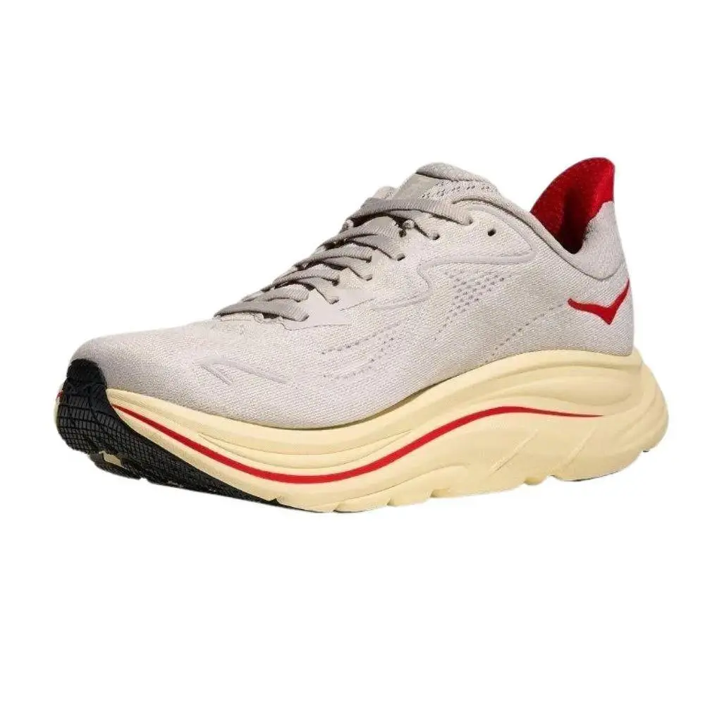 Hoka One One Clifton 10 1162031-SCCC Women`s Stucco Cerise Running Shoes SHOP782 - Beige
