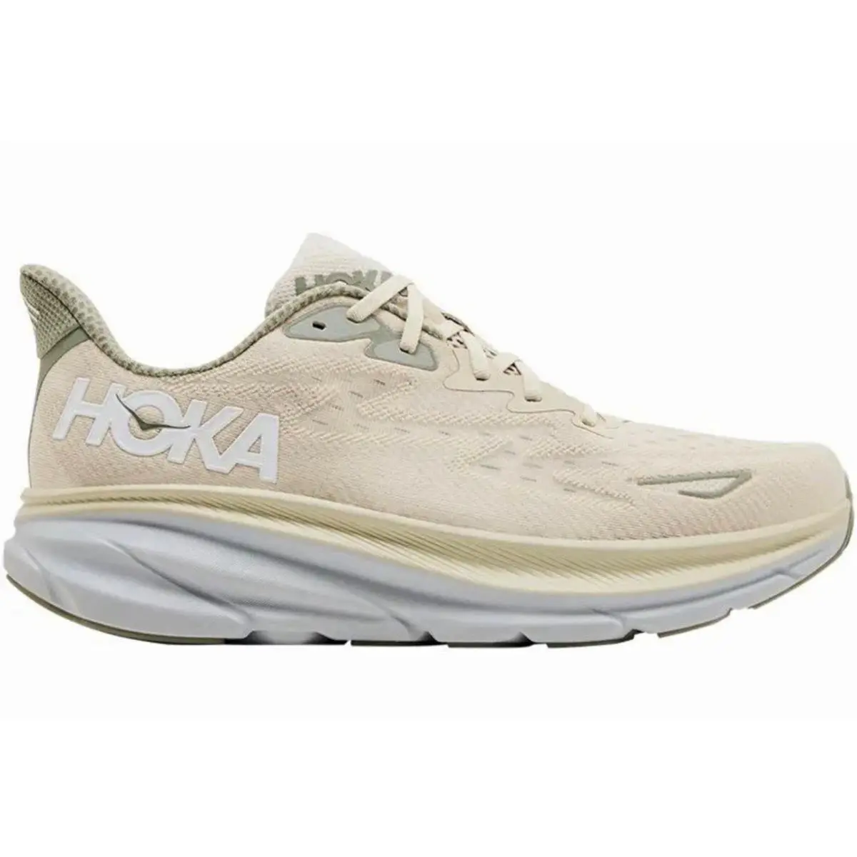 Hoka Clifton 9 Men’s 8.5 Women’s 10 Lace-up Running Sneakers Oat Milk/barley