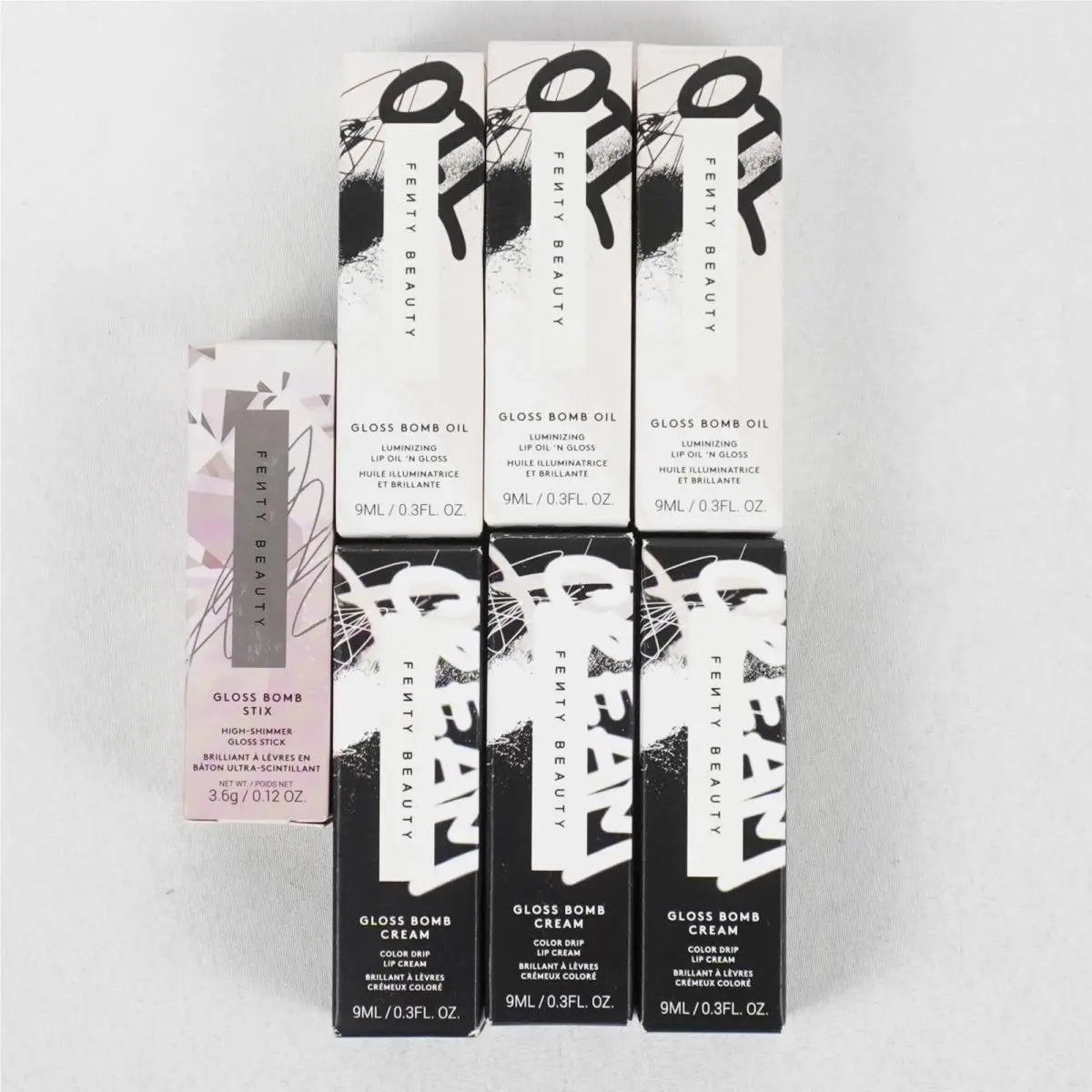 Fenty Beauty Gloss Bomb Stix Oil Cream Assorted Lip Gloss/color/etc. Lot of 7