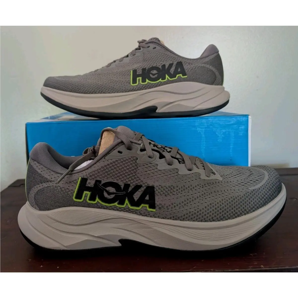 Hoka One One Rincon 4 Men’s Size 11.5D Asphalt Grey Gravel Shoes