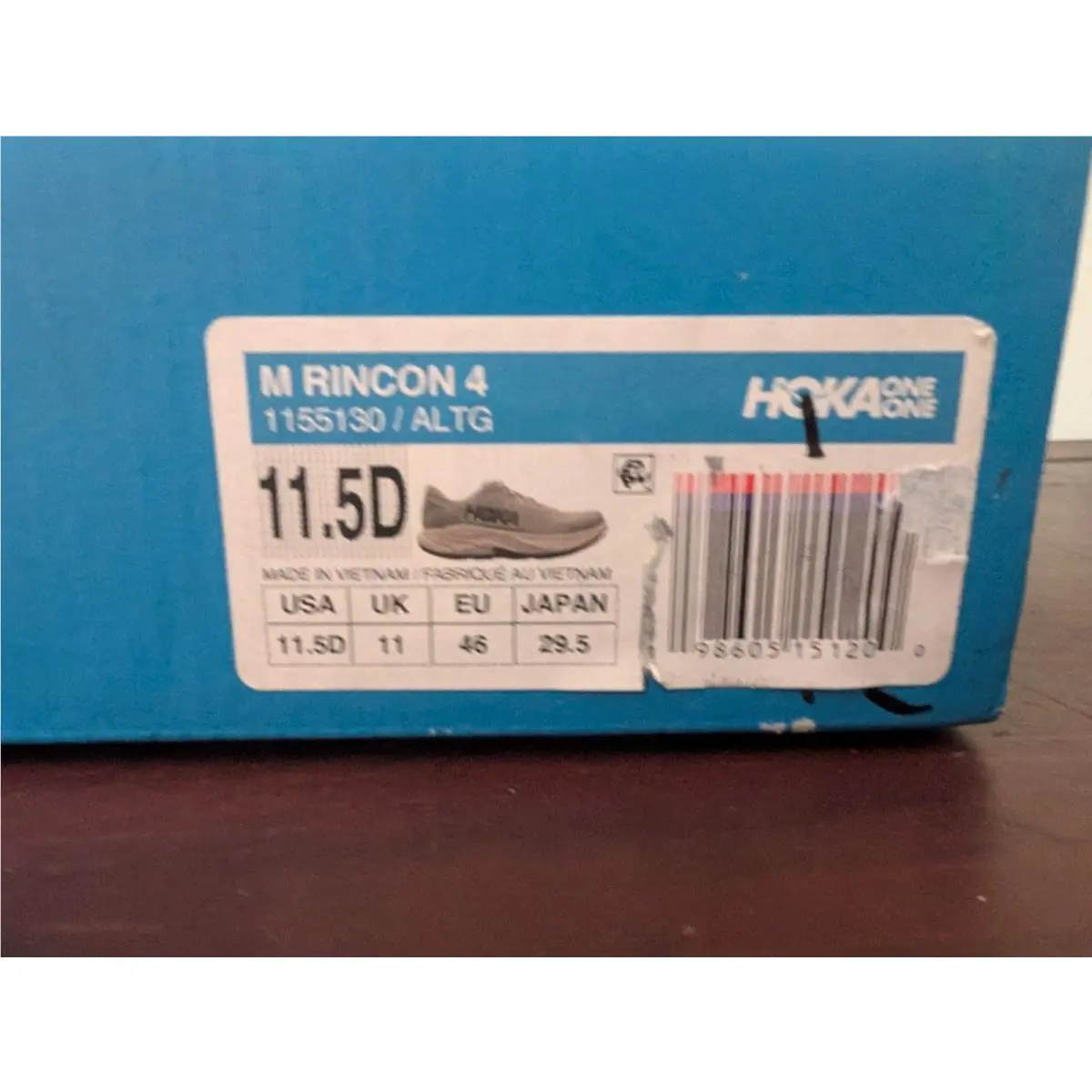 Hoka shoes - Rincon 4 - Rincon - 1147952-BBLC - Gray (UPC: 198605151200) 7