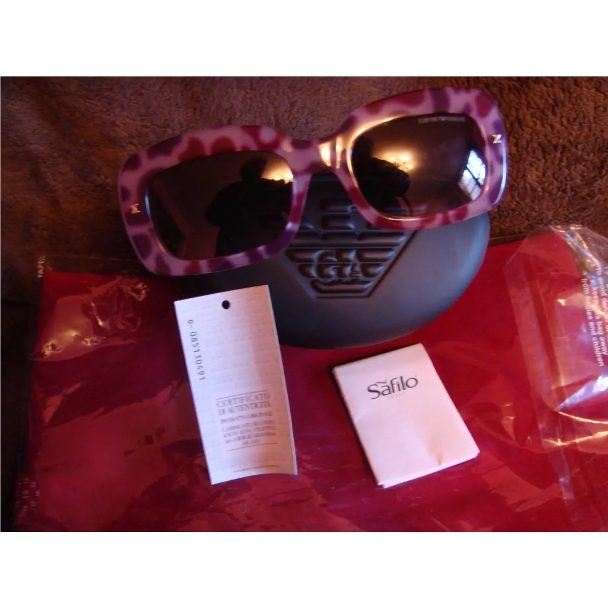 Sunglasses EA 9850 Purple Leopard/ Brown Gradient Made Italy by Emporio Armani