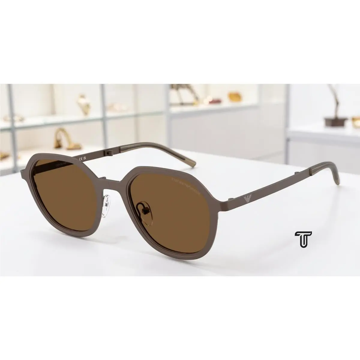 EA2176 300693 Matte Bronze Brown 51 mm Men`s Sunglasses by Emporio Armani