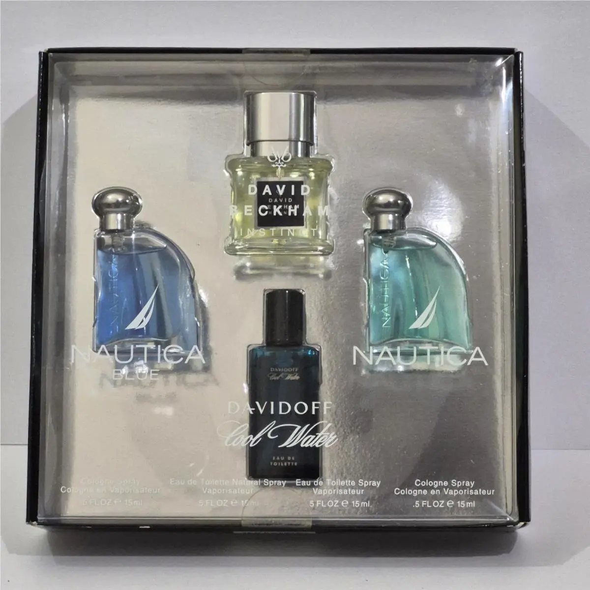 David Beckham Davidoff 4 Bottle .5 Fl Oz Cologne Edt Gift Set by Nautica