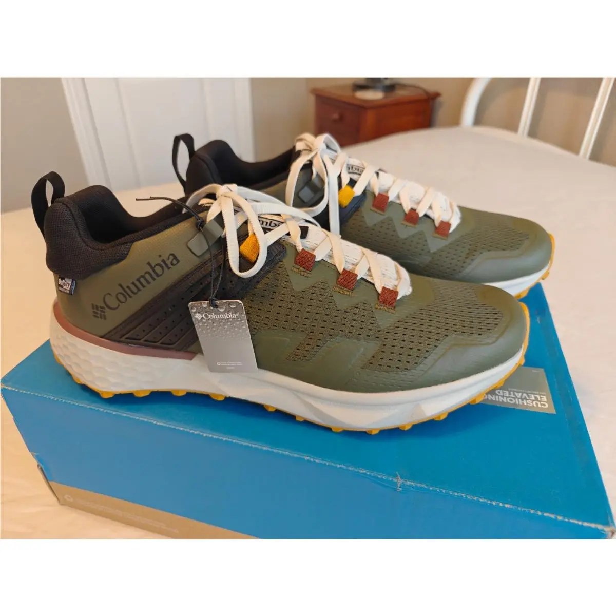 Columbia shoes - Facet 75 Outdry - Facet Outdry - BM8538-383 - Green and Black (UPC: 195978772438) 8