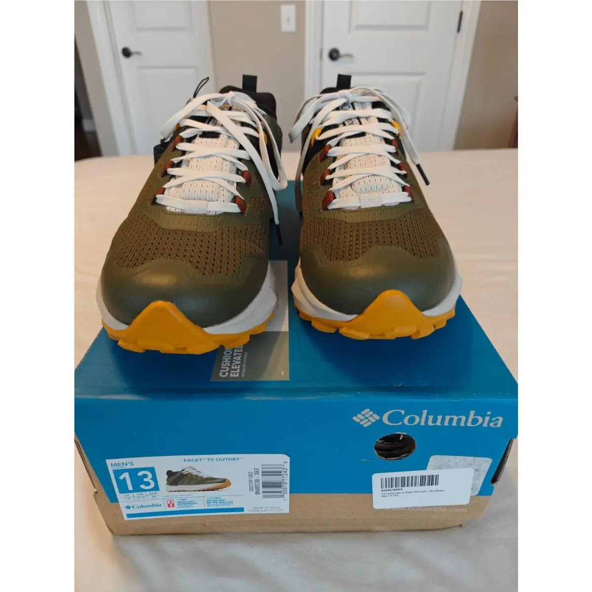 Columbia shoes - Facet 75 Outdry - Facet Outdry - BM8538-383 - Green and Black (UPC: 195978772438) 9