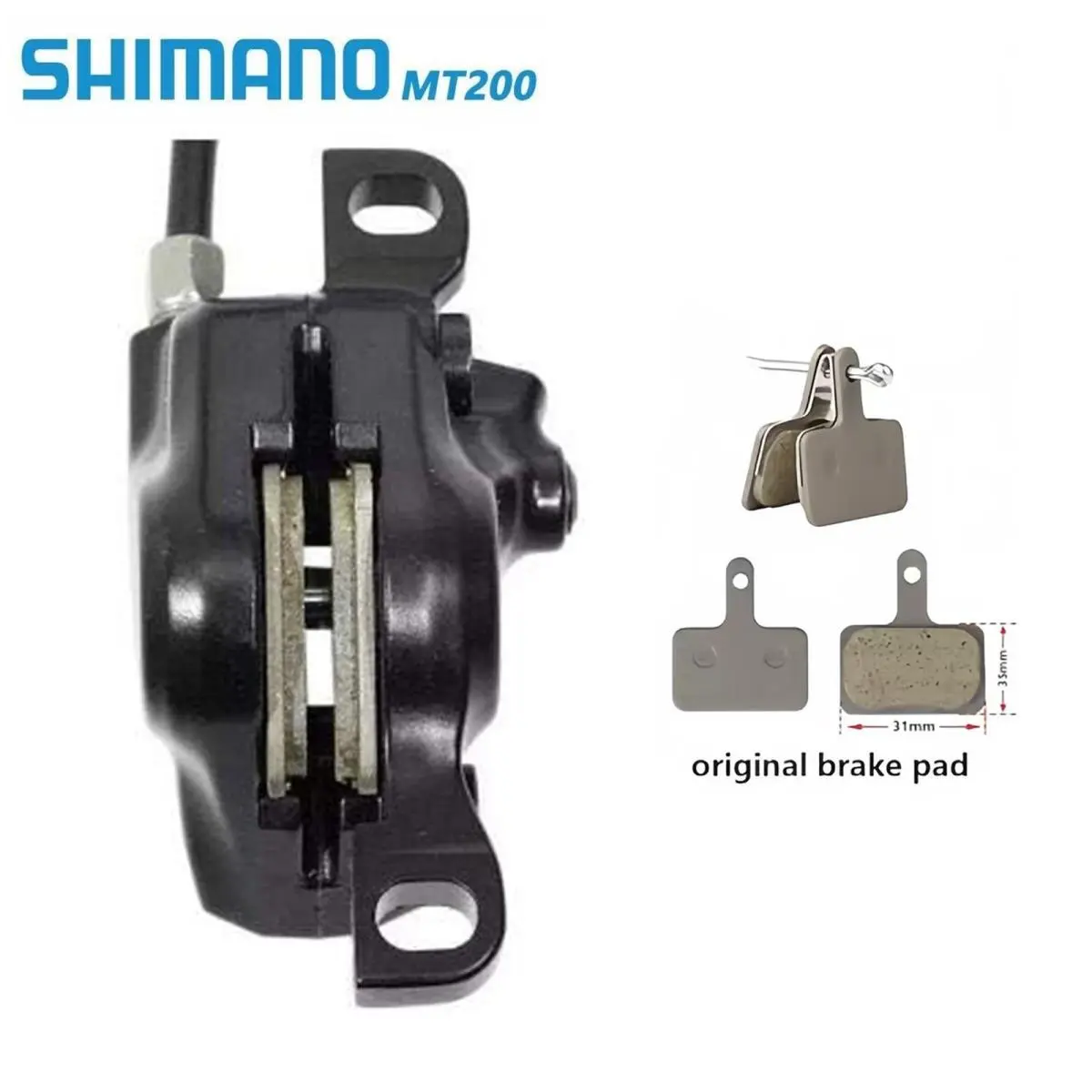 Shimano  - Shimano MT200 Pair and SM-RT56 160+180mm - Black 3