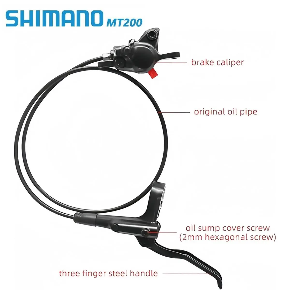 Shimano  - Shimano MT200 Pair and SM-RT56 160+180mm - Black 4