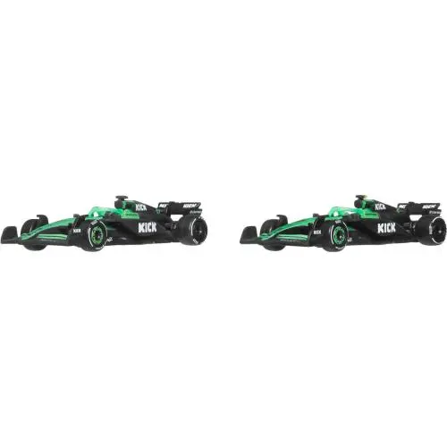 Hot Wheels Premium Formula 1 Toy Cars Set of 2 1:64 Scale Kick Sauber F1