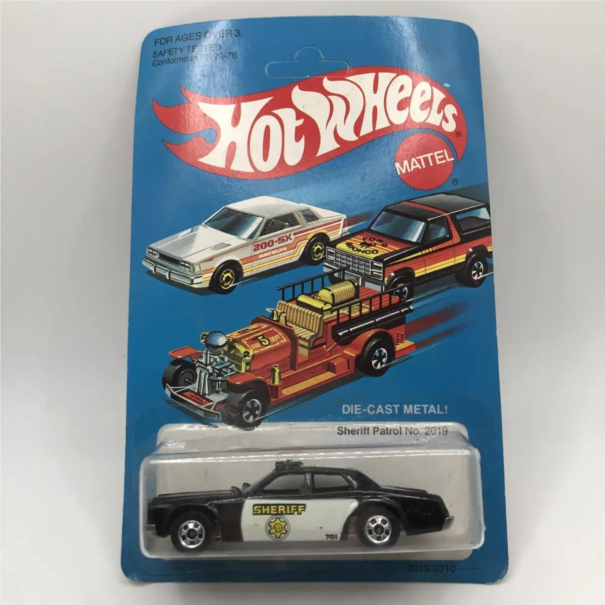 Hot Wheels Sheriff Patrol Police Car 701 1982 Black/white - Malaysia Unpunched