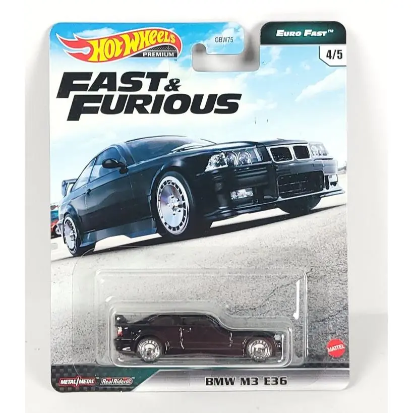 Hot Wheels Premium Fast Furious Bmw E36 M3 Black Euro