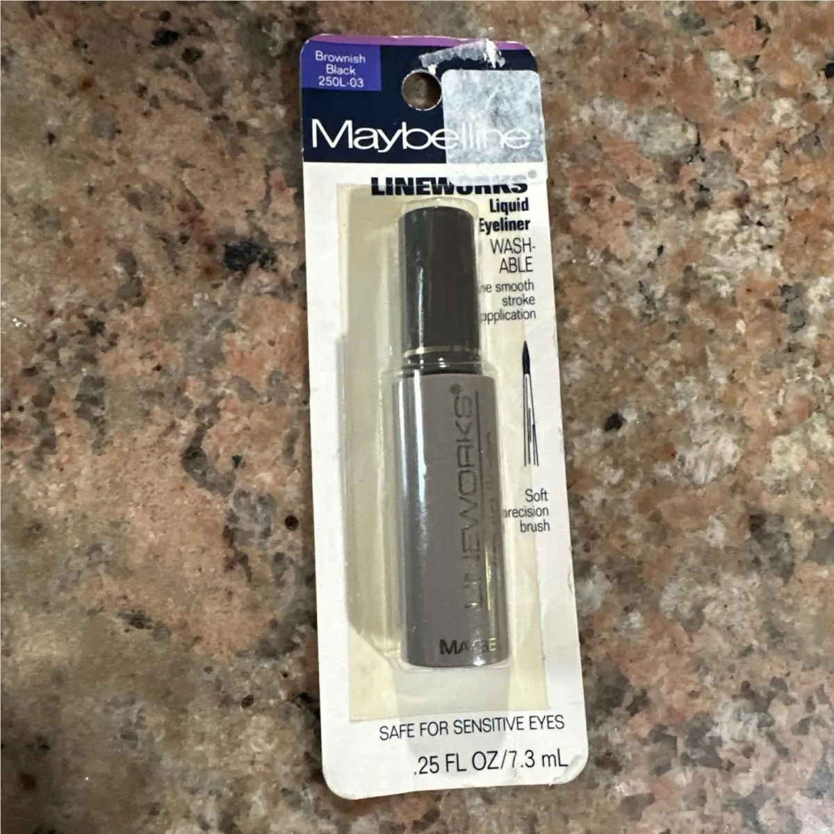 Maybelline Line Works Liquid Eyeliner - Brownish Black 250L-03 - .25 oz Lot 2