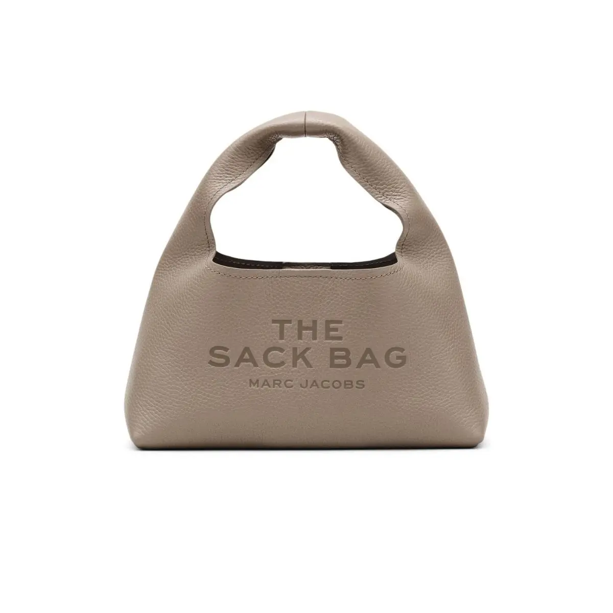 Marc Jacobs Mini Sack Bag Women`s OS Cement Leather Top Handle Handbag GBO3423