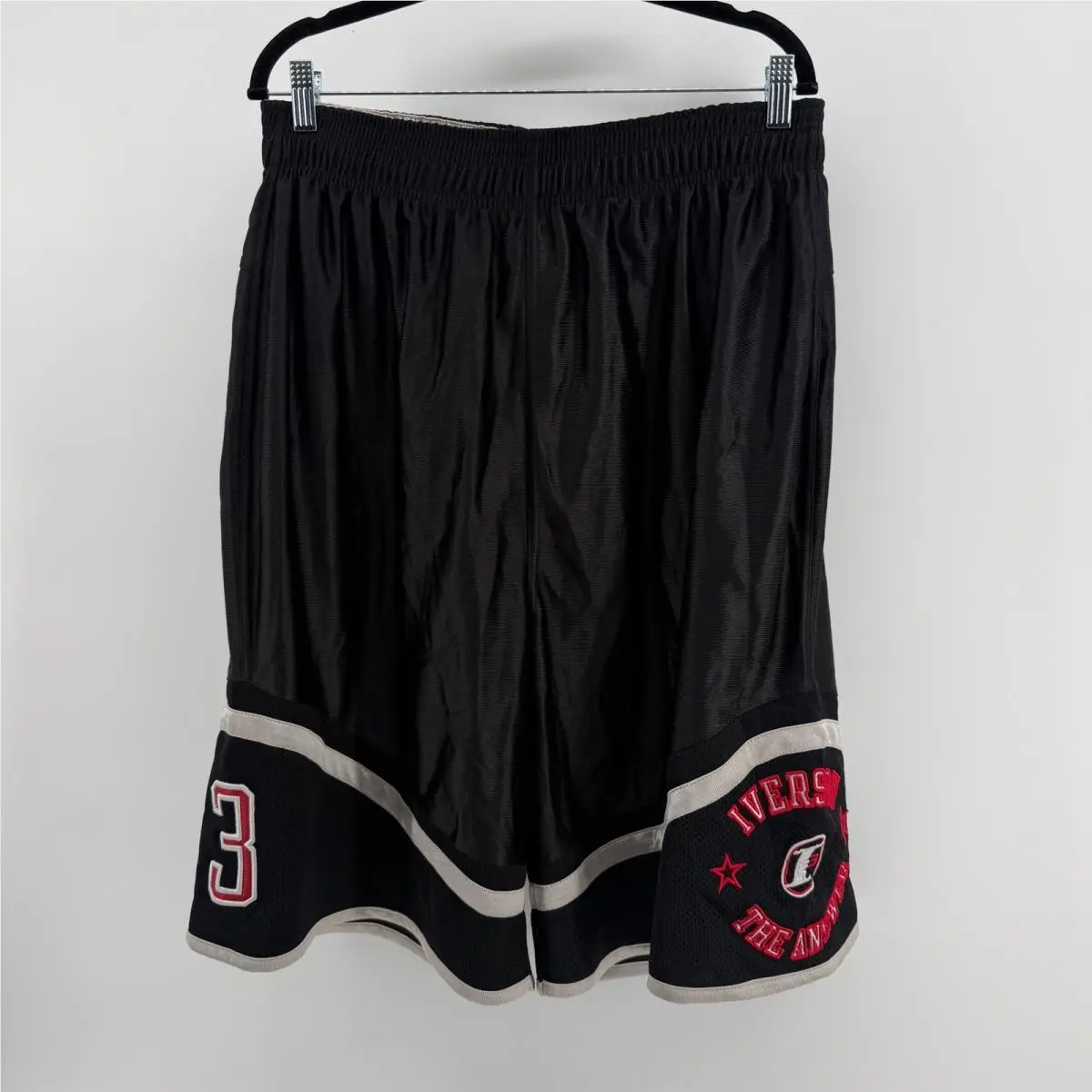 Reebok Allen Iverson The Answer Basketball Shorts Black Red Y2K Vintage Xxl