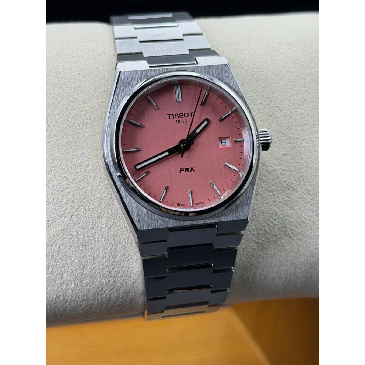 Tissot Prx Quartz 35MM Stainless Steel Pink Dial Ladies Watch T137.210.11.331.00