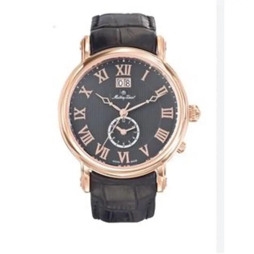 Mathey-tissot Edmond Chrono Automatic Chronograph Black Dial Men`s Watch