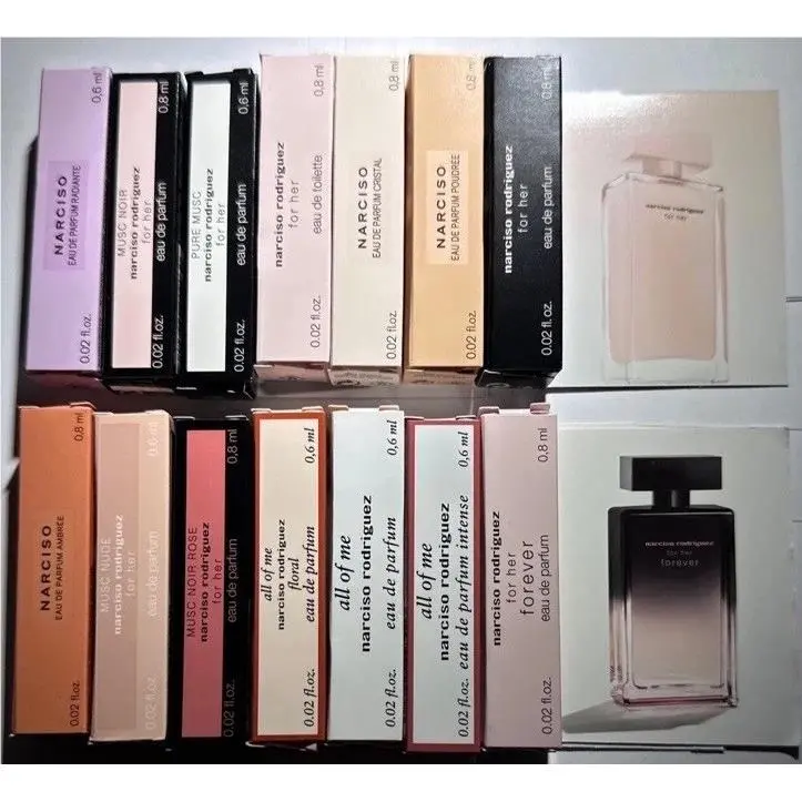 Narciso Rodriguez Perfume Collection For Women Sample Spray 14pc Set