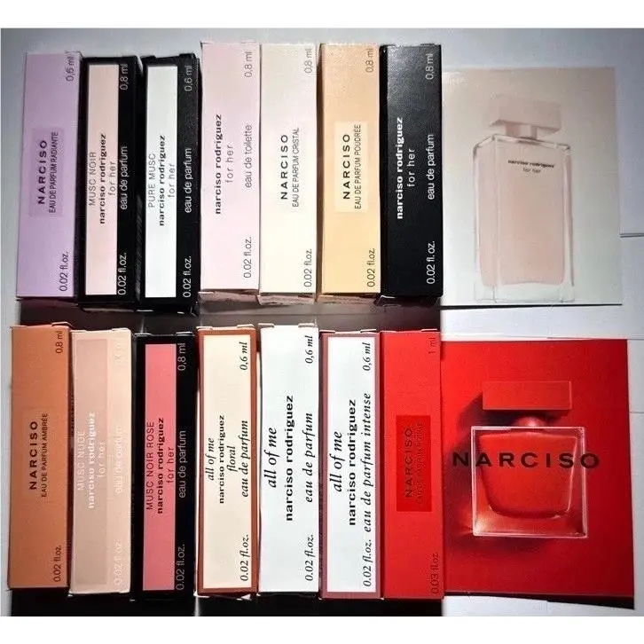 Narciso Rodriguez Perfume Collection For Women Sample Spray 14pc Set