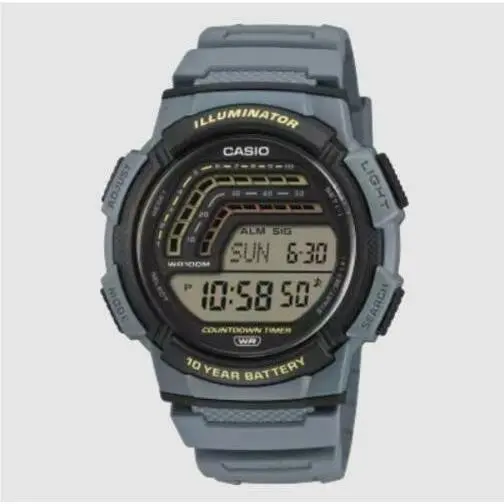 Casio WS-1800-2AV Digital Watch Wristwatch Timepiece For Everyday Wear