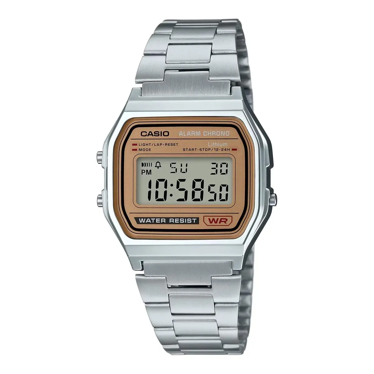 Casio Men’s Vintage Gold Digital Stainless Steel Classic Watch - A-158WEA-9CF