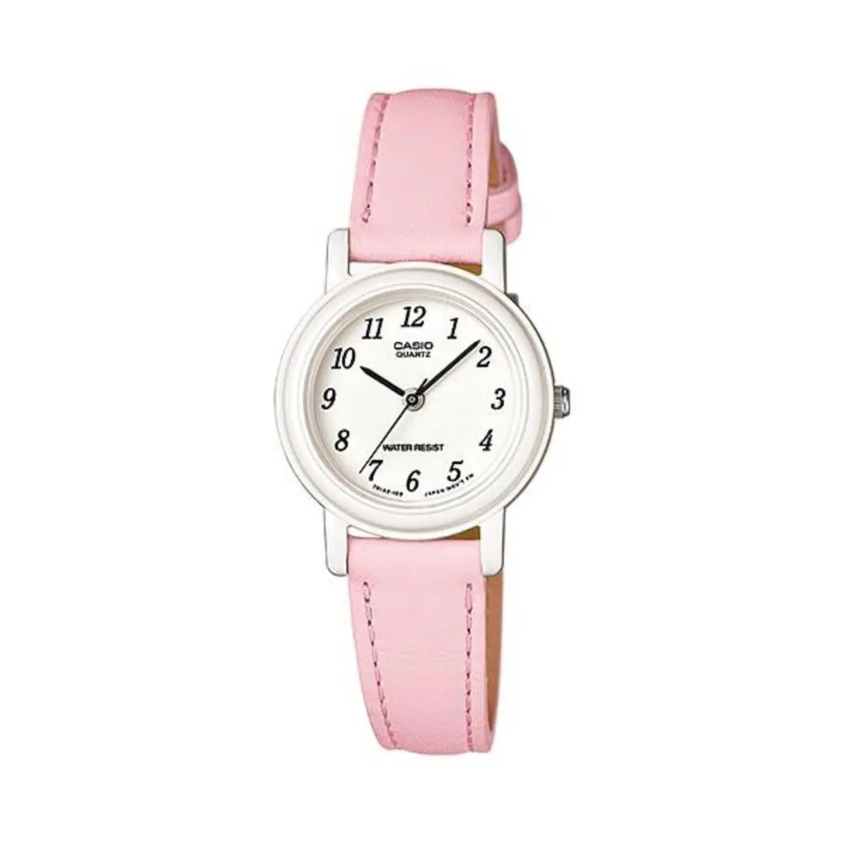 Casio Women’s White Dial Pink Leather Strap Watch - LQ-139L-4B1