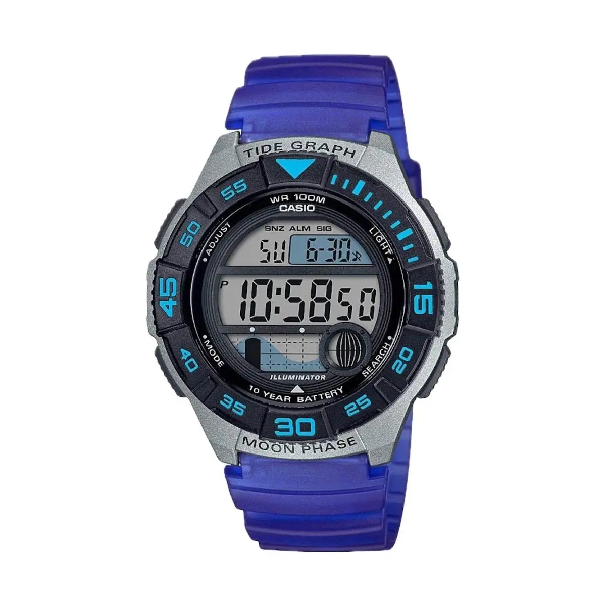 Casio Men`s Digital Watch with Blue Strap- WS-1100H-2AVCF