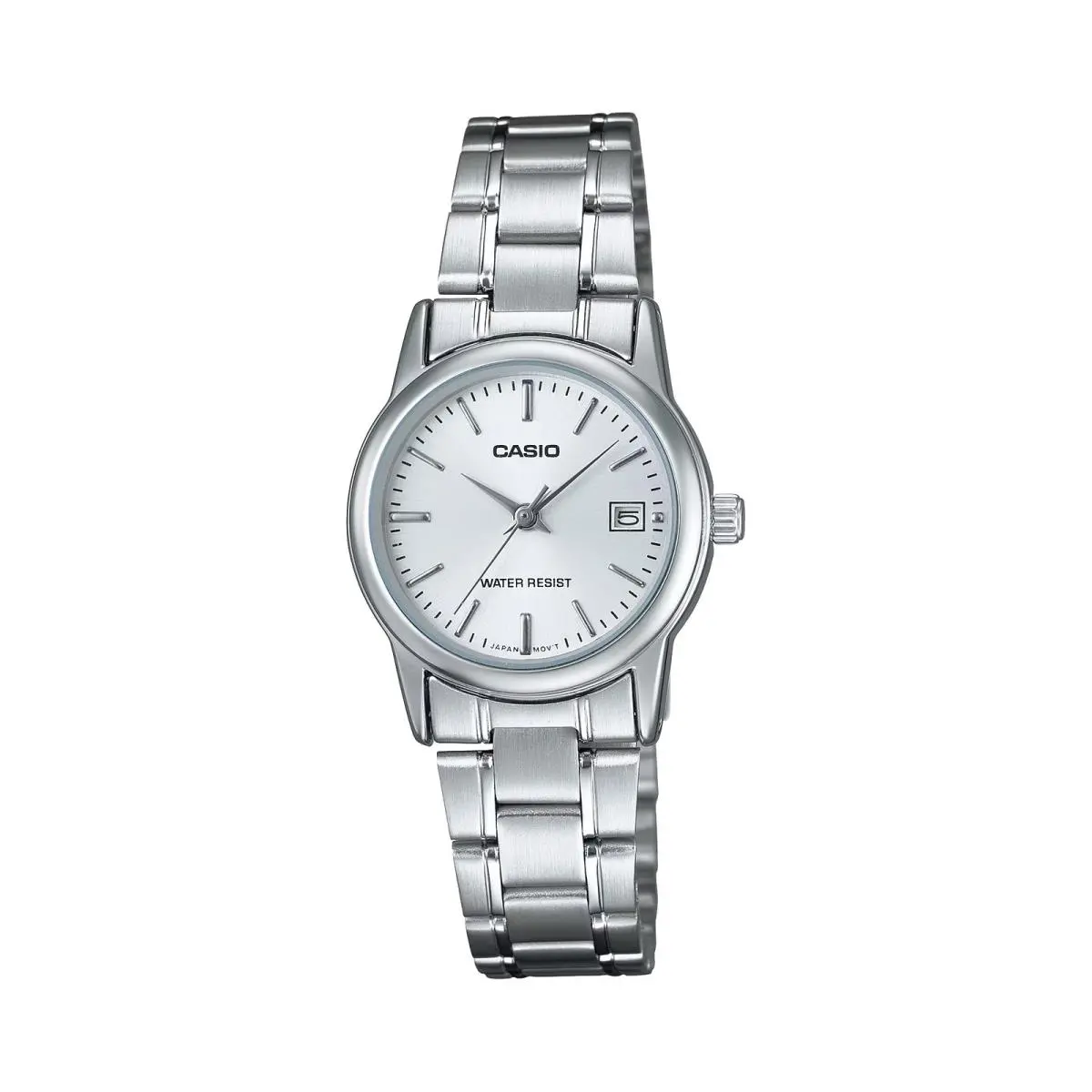 Casio Women’s Silver Analog Watch with White Dial - LTP-V002D-7A