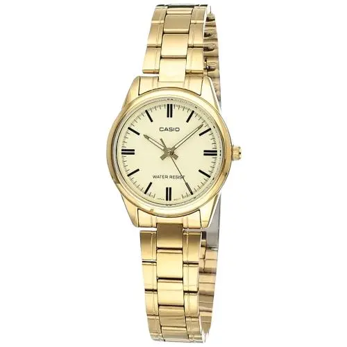 Casio Women`s LTP-V005G-9A Gold Stainless Steel Analog Watch